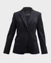 Kobi Halperin Collette Peak-lapel Single-button Jacket In Black
