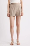 Kobi Halperin Eryx Wide-leg Tweed Shorts In Beige