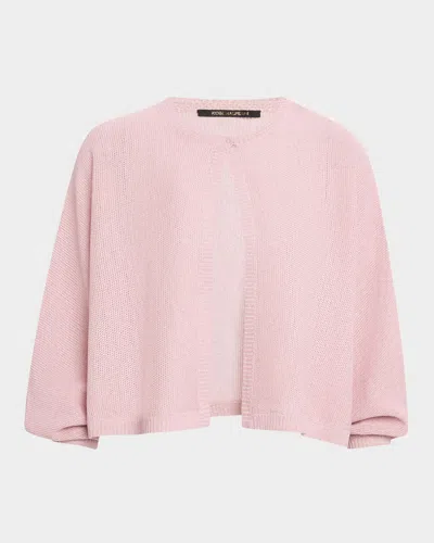 Kobi Halperin Cove Dolman-sleeve Shimmer Mesh Sweater In Pink