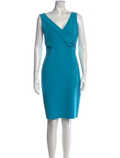 Pre-owned Kobi Halperin Cowl Neck Knee-length Dress W/ Tags In Blue