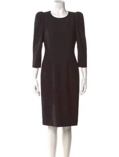 Pre-owned Kobi Halperin Crew Neck Knee-length Dress In Black