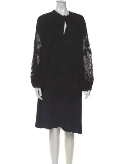 Pre-owned Kobi Halperin Crew Neck Knee-length Dress In Black