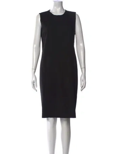 Pre-owned Kobi Halperin Crew Neck Knee-length Dress In Black