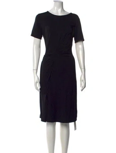 Pre-owned Kobi Halperin Crew Neck Knee-length Dress In Black