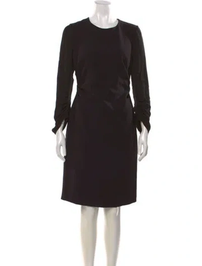 Pre-owned Kobi Halperin Crew Neck Knee-length Dress In Black