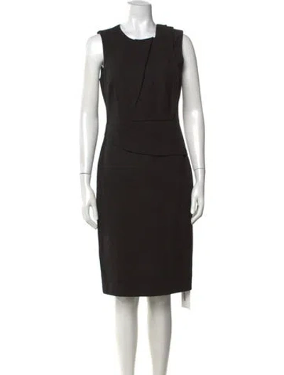 Pre-owned Kobi Halperin Crew Neck Knee-length Dress In Black