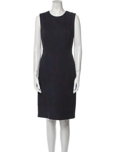 Pre-owned Kobi Halperin Crew Neck Knee-length Dress In Blue