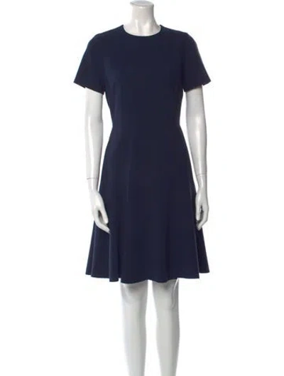 Pre-owned Kobi Halperin Crew Neck Knee-length Dress In Blue