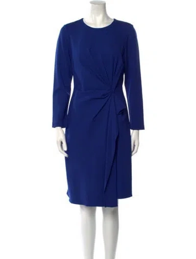 Pre-owned Kobi Halperin Crew Neck Knee-length Dress In Blue