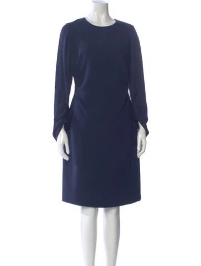 Pre-owned Kobi Halperin Crew Neck Knee-length Dress In Blue