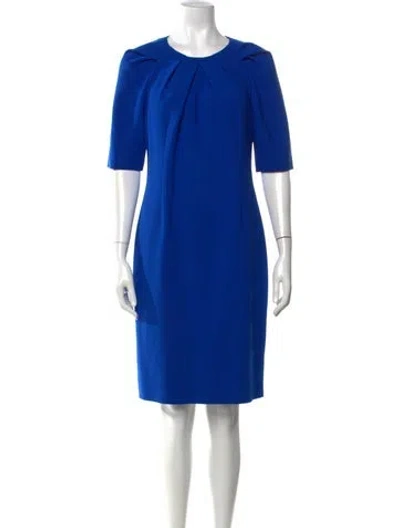 Pre-owned Kobi Halperin Crew Neck Knee-length Dress In Blue