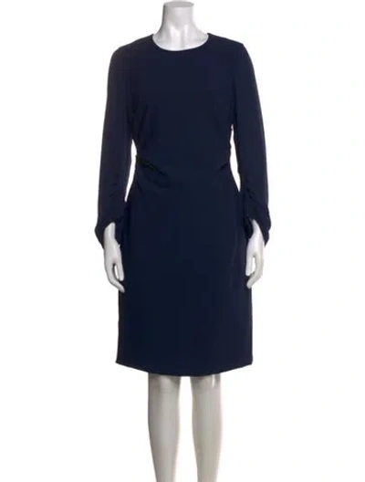 Pre-owned Kobi Halperin Crew Neck Knee-length Dress In Blue