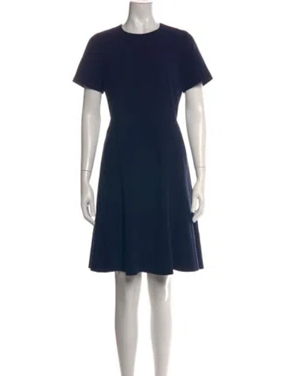 Pre-owned Kobi Halperin Crew Neck Knee-length Dress In Blue