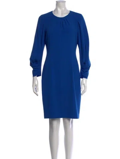 Pre-owned Kobi Halperin Crew Neck Knee-length Dress In Blue