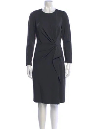 Pre-owned Kobi Halperin Crew Neck Knee-length Dress In Gray