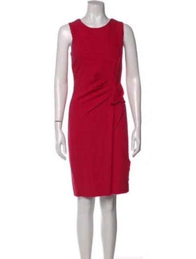 Pre-owned Kobi Halperin Crew Neck Knee-length Dress In Pink