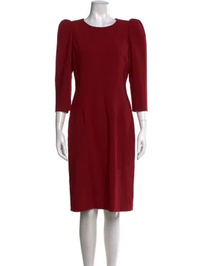Pre-owned Kobi Halperin Crew Neck Knee-length Dress In Red