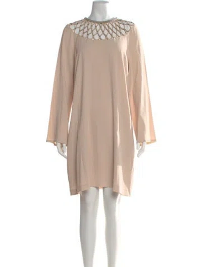 Pre-owned Kobi Halperin Crew Neck Knee-length Dress W/ Tags In Neutral