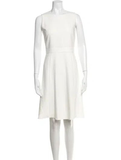 Pre-owned Kobi Halperin Crew Neck Knee-length Dress In White