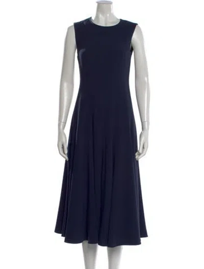 Pre-owned Kobi Halperin Crew Neck Midi Length Dress In Blue