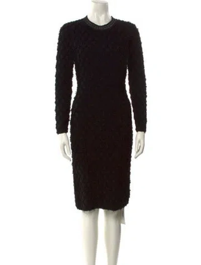Pre-owned Kobi Halperin Crew Neck Midi Length Dress W/ Tags In Black