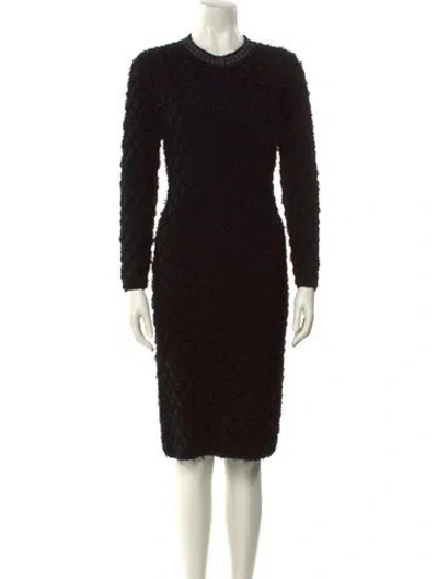 Pre-owned Kobi Halperin Crew Neck Midi Length Dress W/ Tags In Black
