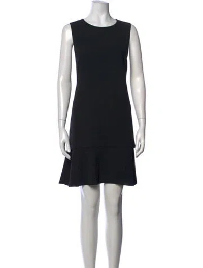 Pre-owned Kobi Halperin Crew Neck Mini Dress In Black