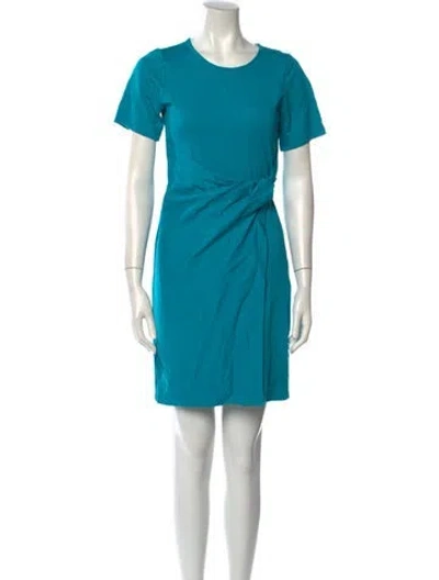 Pre-owned Kobi Halperin Crew Neck Mini Dress In Blue
