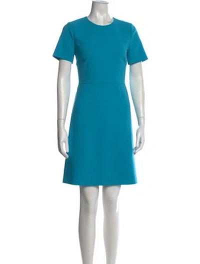 Pre-owned Kobi Halperin Crew Neck Mini Dress In Blue