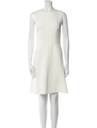 Pre-owned Kobi Halperin Crew Neck Mini Dress In White