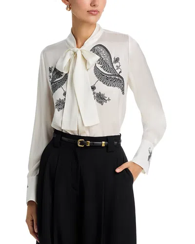 Kobi Halperin Cynthia Tie Neck Blouse In White