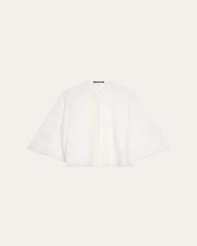 Kobi Halperin Cyra Embroidered Lace-inset Blouse In White