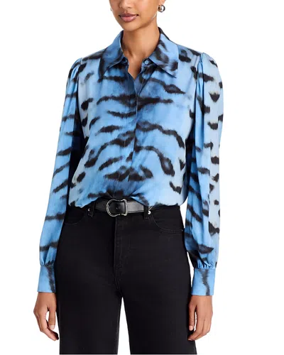 Kobi Halperin Davis Silk Blend Blouse In Blue