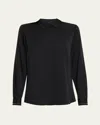 Kobi Halperin Devin Shimmer Embroidered Blouse In Black