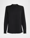Kobi Halperin Devin Shimmer Embroidered Blouse In Black
