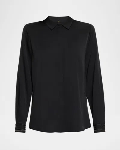 KOBI HALPERIN DEVIN SHIMMER EMBROIDERED BLOUSE