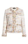 Kobi Halperin Devyn Rainbow Tweed Jacket In Rainbow