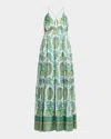 Kobi Halperin Diana Tiered Maxi Dress In Capri Mult