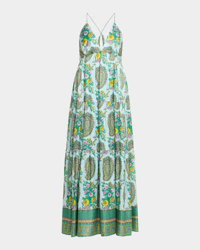 Kobi Halperin Diana Tiered Maxi Dress In Capri Mult