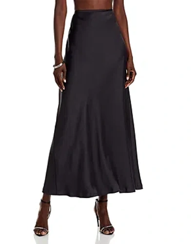 Kobi Halperin Dominique Satin Maxi Skirt In Black