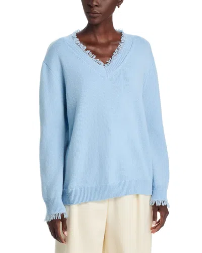 Kobi Halperin Dora Fringe Trim Sweater In Blue