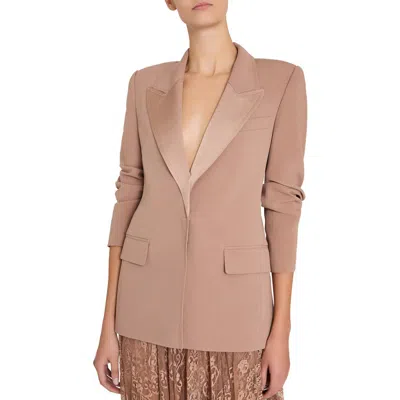 Kobi Halperin Dylan Peak Lapel Jacket In Brown