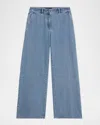 Kobi Halperin Effie Wide-leg Cotton Denim Pants In Blue