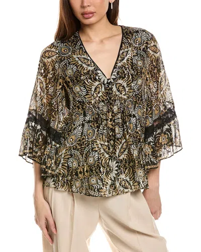KOBI HALPERIN KOBI HALPERIN ELE PRINT PEASANT BLOUSE