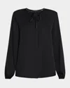 Kobi Halperin Eliza Chain-trim Silk Blouse In Black