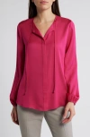 Kobi Halperin Eliza Chain-trim Silk Blouse In Hot Pink