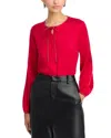 Kobi Halperin Eliza Stretch Silk Blouse In Scarlet