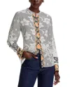 Kobi Halperin Eloise Lace-print Silk Blouse