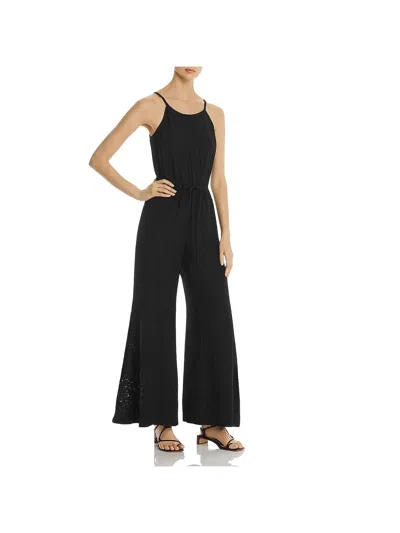 Kobi Halperin Elsie Womens Wide Leg Embroidered Jumpsuit In Black