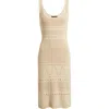 Kobi Halperin Emerson Open Stitch Sleeveless Dress In Neutral